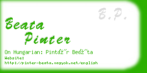 beata pinter business card